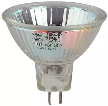 Лампа галогенная ЭРА GU5.3 35W 3000K прозрачная GU5.3-MR16-35W-12V-CL