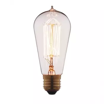 Лампа накаливания E27 60W колба прозрачная 6460-SC