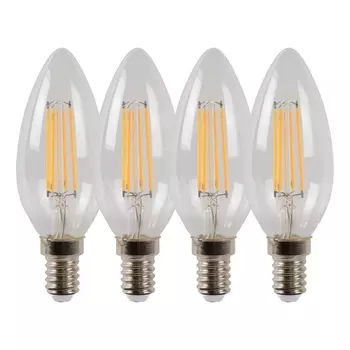 Лампа светодиодная диммируемая Lucide E14 4W 2700K прозрачная 49023/14/60