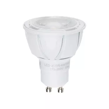 Лампа светодиодная диммируемая (UL-00003988) Uniel GU10 6W 4000K матовая LED-JCDR 6W/NW/GU10/FR/DIM PLP01WH