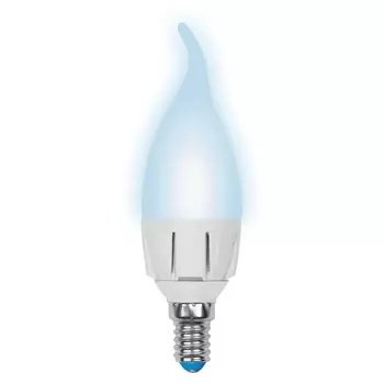 Лампа светодиодная диммируемая (UL-00004298) Uniel E14 7W 4000K матовая LED-CW37 7W/4000K/E14/FR/DIM PLP01WH