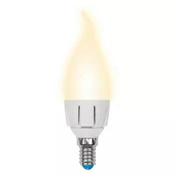 Лампа светодиодная диммируемая (UL-00004299) Uniel E14 7W 3000K матовая LED-CW37 7W/3000K/E14/FR/DIM PLP01WH