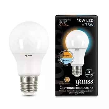 Лампа светодиодная E27 10W шар матовый 102502110-T