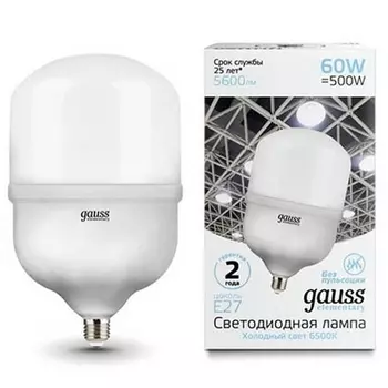 Лампа светодиодная E27 60W 6500K матовая 63236 /63236