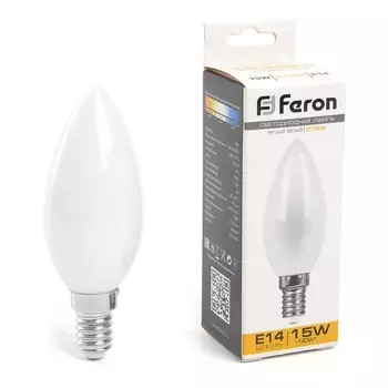 Лампа светодиодная Feron E14 15W 2700K Свеча Матовая 38255 /38255