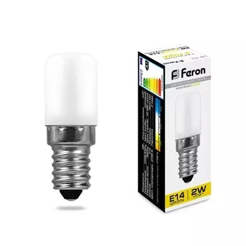 Лампа светодиодная Feron E14 2W 2700K Цилиндр Матовая LB-10 25295 /25295