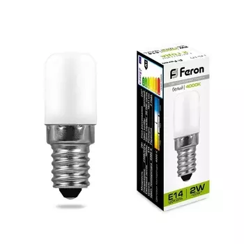 Лампа светодиодная Feron E14 2W 4000K Цилиндр Матовая LB-10 25897 /25897