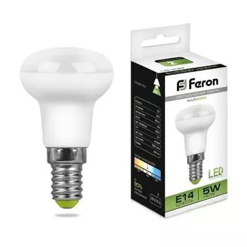 Лампа светодиодная Feron E14 5W 4000K Груша Матовая LB-439 25517 /25517