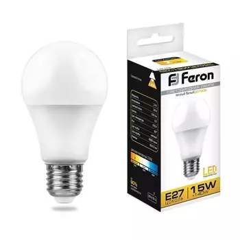 Лампа светодиодная Feron E27 15W 2700K Шар Матовая LB-94 25628 /25628