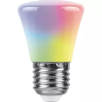 Лампа светодиодная Feron E27 1W RGB матовая LB-372 38128 /38128