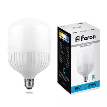 Лампа светодиодная Feron E27 25W 6400K Цилиндр Матовая LB-65 25887 /25887