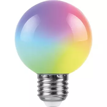 Лампа светодиодная Feron E27 3W RGB матовая LB-371 38115 /38115