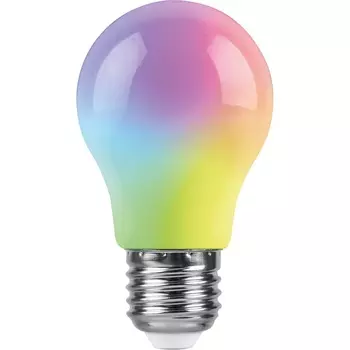 Лампа светодиодная Feron E27 3W RGB матовая LB-375 38118 /38118