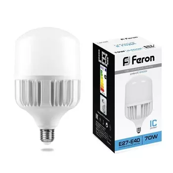 Лампа светодиодная Feron E27-E40 70W 6400K Цилиндр Матовая LB-65 25783 /25783
