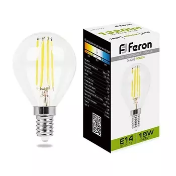 Лампа светодиодная Feron LB-515 Шарик E14 15W 4000K 38250 /38250