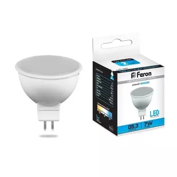 Лампа светодиодная Feron MR16 G5.3 7W 6400K Грибок матовая LB-26 25237 /25237