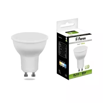 Лампа светодиодная Feron MR16 GU10 9W 4000K Грибок матовая LB-560 25843 /25843
