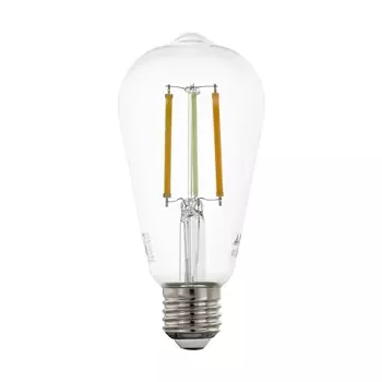 Лампа светодиодная филаментная диммируемая Eglo E27 6W 2200-6500K прозрачная 12577 /12577