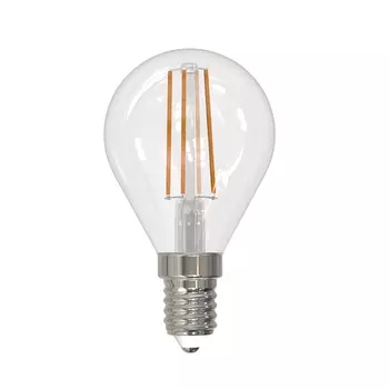Лампа светодиодная филаментная диммируемая (UL-00005191) Uniel E14 9W 3000K прозрачная LED-G45-9W/3000K/E14/CL/DIM GLA01TR