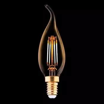 Лампа светодиодная филаментная E14 4W 2200K прозрачная 9793 /9793