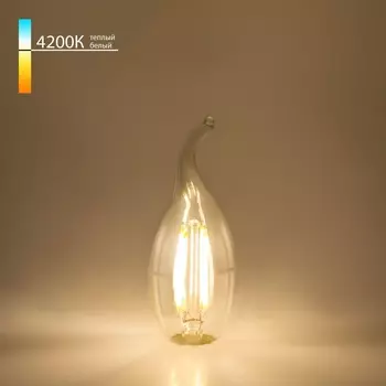 Лампа светодиодная филаментная Elektrostandard E14 7W 4200K прозрачная 4690389041402