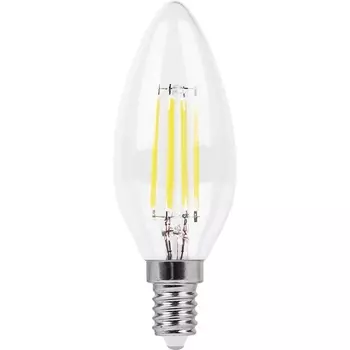 Лампа светодиодная филаментная Feron E14 9W 2700K Свеча Прозрачная LB-73 25956 /25956