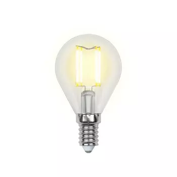 Лампа светодиодная филаментная (UL-00003254) Uniel E14 7,5W 4000K прозрачная LED-G45-7,5W/NW/E14/CL GLA01TR