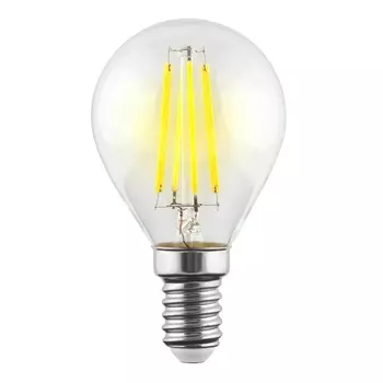 Лампа светодиодная филаментная Voltega E14 9W 4000К прозрачная VG10-G1E14cold9W-F 7099 /7099