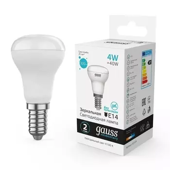 Лампа светодиодная Gauss E14 4W 4100K матовая 63124 /63124