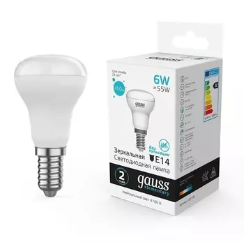 Лампа светодиодная Gauss E14 6W 4100K матовая 63126 /63126