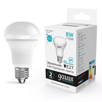 Лампа светодиодная Gauss E14 8W 4100K матовая 63228 /63228