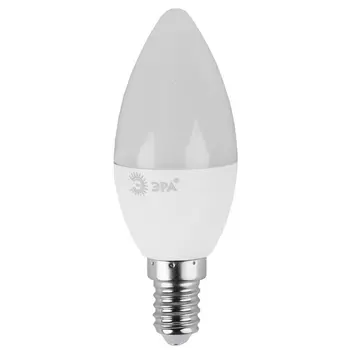 Лампа светодиодная ЭРА E14 7W 6000K матовая LED B35-7W-860-E14