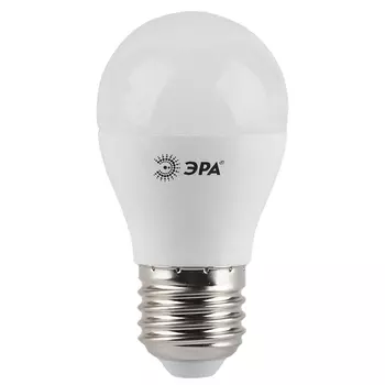 Лампа светодиодная ЭРА E27 5W 4000K матовая LED P45-5W-840-E27