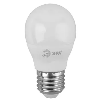 Лампа светодиодная ЭРА E27 7W 6000K матовая LED P45-7W-860-E27