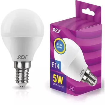 Лампа светодиодная REV G45 Е14 5W 2700 K теплый свет шар 32260 3