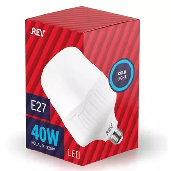 Лампа светодиодная REV T120 E27 40W 6500K PowerMax холодный белый свет цилиндр 32418 8