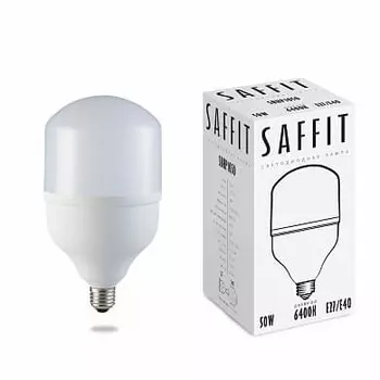 Лампа светодиодная Saffit E27-E40 50W 6400K Цилиндр Матовая SBHP1050 55095 /55095