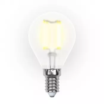 Лампа светодиодная (UL-00000303) E14 6W 3000K шар матовый LED-G45-6W/WW/E14/FR PLS02WH