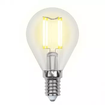 Лампа светодиодная (UL-00002207) E14 6W 4000K шар прозрачный LED-G45-6W/NW/E14/CL GLA01TR