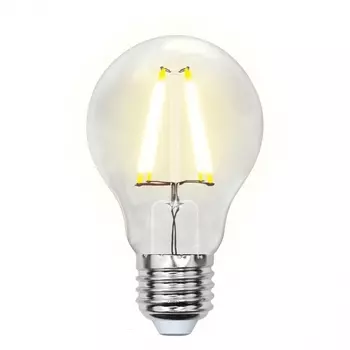 Лампа светодиодная (UL-00002210) E27 8W 3000K груша прозрачная LED-A60-8W/WW/E27/CL GLA01TR