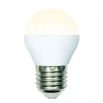 Лампа светодиодная (UL-00002377) E27 6W 3000K шар матовый LED-G45-6W/WW/E27/FR/MB PLM11WH