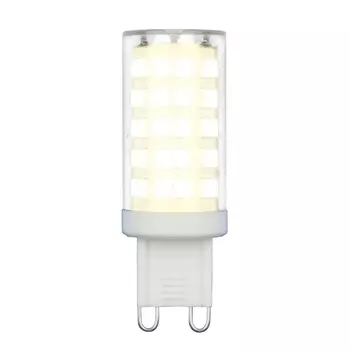 Лампа светодиодная (UL-00006489) Uniel G9 9W 4000K прозрачная LED-JCD-9W/4000K/G9/CL GLZ09TR