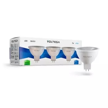 Лампа светодиодная Voltega GU5.3 7W 4000К прозрачная 7179 /7179