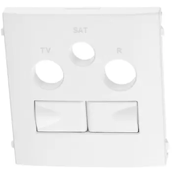 Лицевая панель Efapel Apolo 5000 розеток R-TV-SAT-2xRJ45 белый 50773 TBR