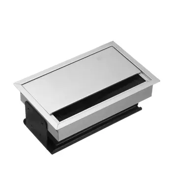 Люк настольный встраиваемый 2 модуля Ecoplast LUK с крышкой 70042 /70042