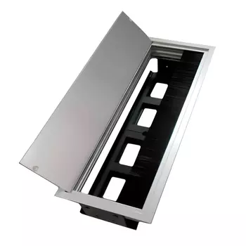 Люк настольный встраиваемый 4 модуля Ecoplast LUK с крышкой 70044 /70044