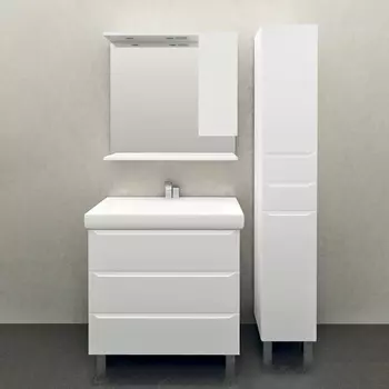 Мебель для ванной 1MarKa Кода 80Н белый глянец