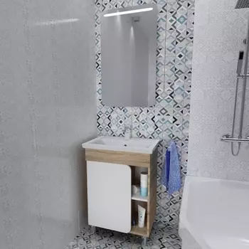 Мебель для ванной 1MarKa Nuvo 70Н напольная, дуб сонома