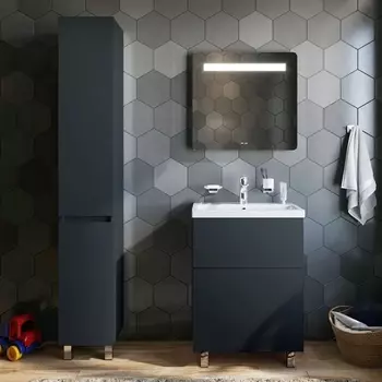Мебель для ванной AM.PM Gem 60 графит матовый, напольная, с 2 ящиками