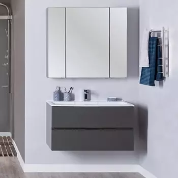 Мебель для ванной Aquanet Алвита 100 серый антрацит